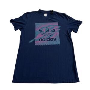 Adidas Skateboarding T-shirt Navy Blue Purple Mens Medium Skate Logo Graphic